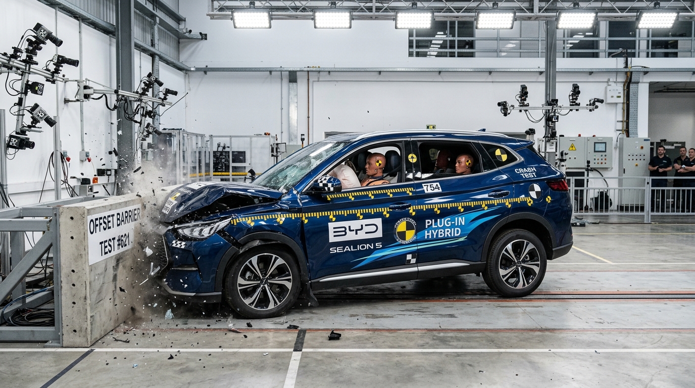 Yeni BYD Sealion 5 ANCAP Güvenlik Testinde Neden 3 Yıldız Aldı? Sertleşen 2026 Protokolleri ve PHEV Batarya Güvenliği