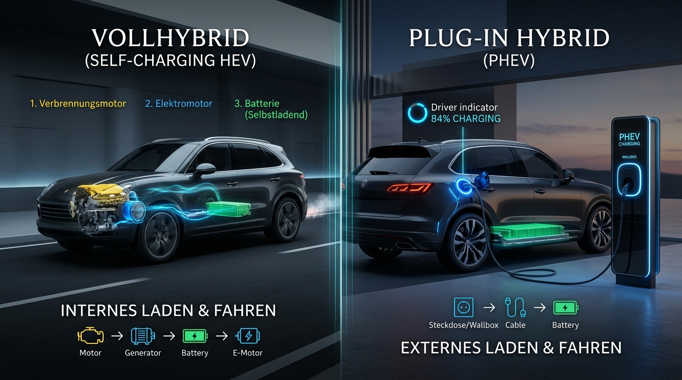 Vollhybrid (HEV) ile Plug-in Hibrit (PHEV) Arasındaki Farklar Nelerdir? 2026 Kapsamlı Karşılaştırma Rehberi — Technical Analysis & Specifications Guide (PHEVs.eu)